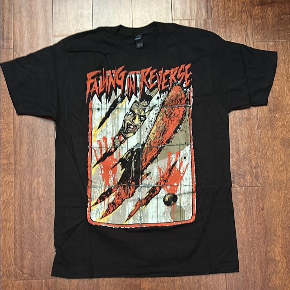 Falling In Reverse Black Graphic Tee, Size Large,… - image 1